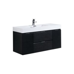 Kubebath BSL48 Bliss 47 1/4 Inch Wall Mount Single Sink Bath Vanity