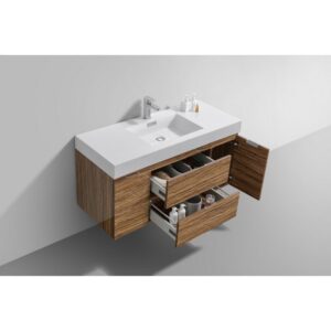 Kubebath BSL48 Bliss 47 1/4 Inch Wall Mount Single Sink Bath Vanity