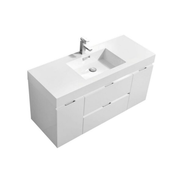 Kubebath BSL48 Bliss 47 1/4 Inch Wall Mount Single Sink Bath Vanity