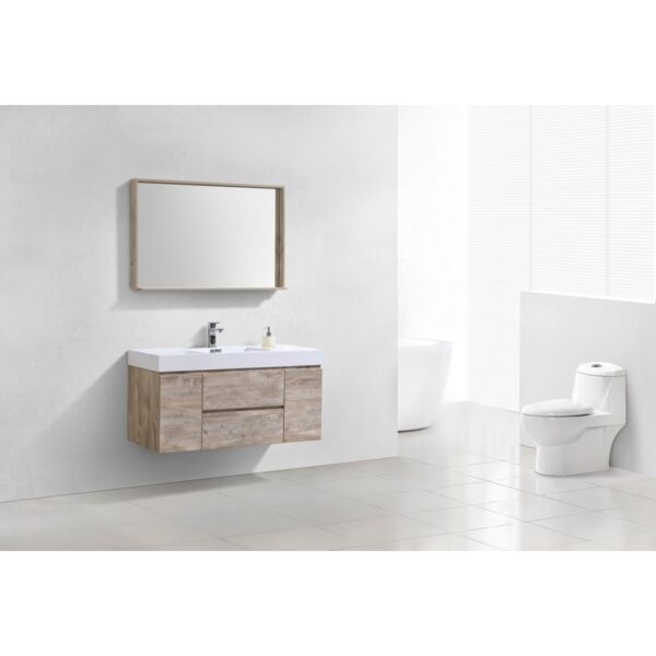 Kubebath BSL48 Bliss 47 1/4 Inch Wall Mount Single Sink Bath Vanity