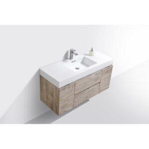 Kubebath BSL48 Bliss 47 1/4 Inch Wall Mount Single Sink Bath Vanity