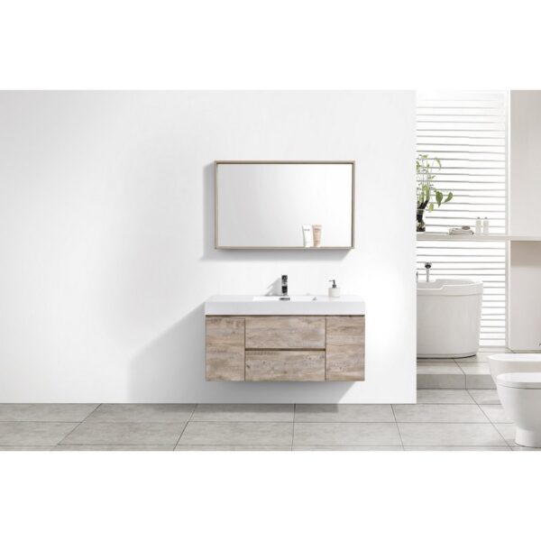 Kubebath BSL48 Bliss 47 1/4 Inch Wall Mount Single Sink Bath Vanity