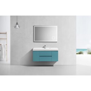 Kubebath BSL48 Bliss 47 1/4 Inch Wall Mount Single Sink Bath Vanity