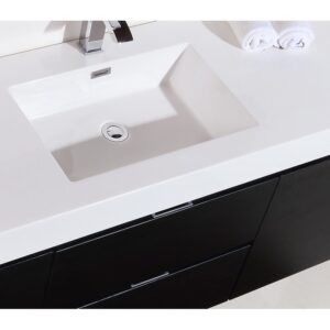 Kubebath BSL60S Bliss 59 Inch Wall Mount Single Sink Bath Vanity