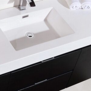 Kubebath BSL60S Bliss 59 Inch Wall Mount Single Sink Bath Vanity