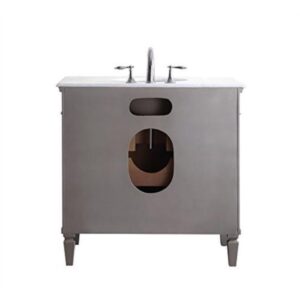 Chans Furniture BWV-025/36 Ashley 36 Inch Silver Mirrored Bathroom Sink Vanity