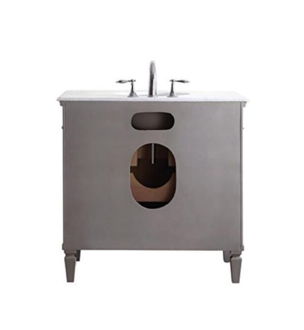 Chans Furniture BWV-025/36 Ashley 36 Inch Silver Mirrored Bathroom Sink Vanity