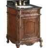 Chans Furniture BWV-047GT Debellis 24 Inch Brown Petite Powder Room Bathroom Sink Vanity