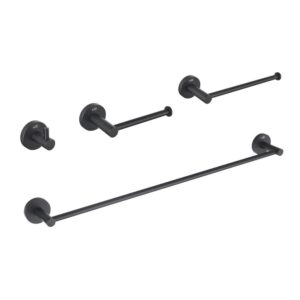 KIBI USA C-KBA14-4 Circular 4-Piece Bathroom Hardware Set