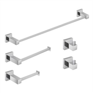 KIBI USA C-KBA15-5 Cube 5-Piece Bathroom Hardware Set