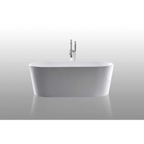 Castello USA CB-03-59 Scarlett 58 7/8 Inch Freestanding Tub with Small Chrome Drainer and Overflow