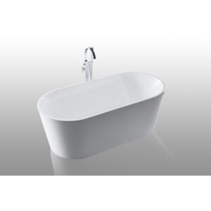 Castello USA CB-03-63 Scarlett 63 Inch Freestanding Tub with Small Chrome Drainer and Overflow