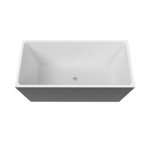 Castello USA CB-37-63 Scarlett 63 Inch Freestanding Tub with Drainer and Overflow