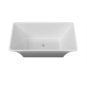 Castello USA CB-43-59 Blaire 58 7/8 Inch Freestanding Tub with Drainer and Overflow