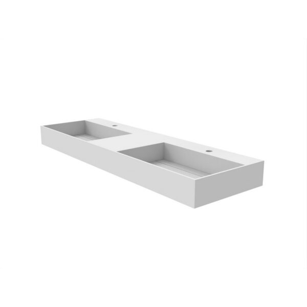 Castello USA CB-GM-2056-60 Juniper 60 Inch Wall Mounted Vessel Double Bathroom Sink