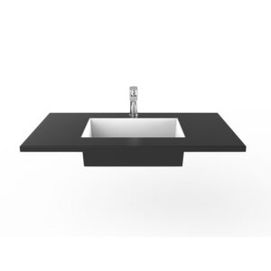 Castello USA CB-GM-2066-36-C Serenity 36 Inch Drop-in Vanity Countertop Sink