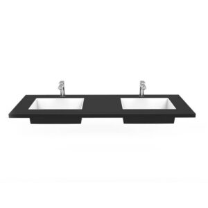 Castello USA CB-GM-2066-60 Serenity 60 Inch Drop-in Vanity Countertop Sink