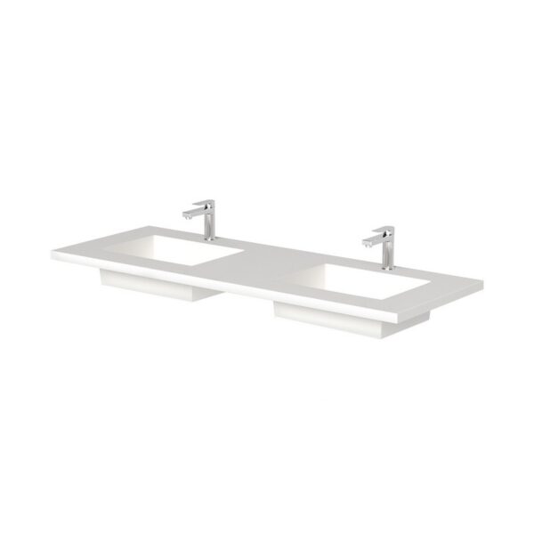 Castello USA CB-GM-2066-72 Serenity 72 Inch Drop-in Vanity Countertop Sink