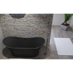 Castello USA CB-GM-8013 Ocean 68 7/8 Inch Solid Surface Freestanding Bathtub