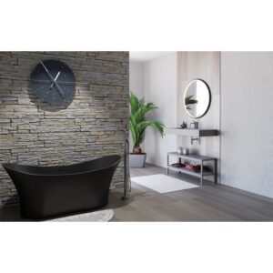 Castello USA CB-GM-8013 Ocean 68 7/8 Inch Solid Surface Freestanding Bathtub