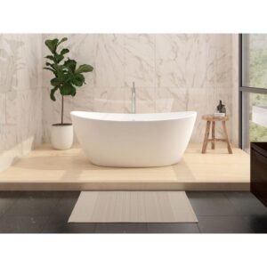 Castello USA CB-GM-8016S Manhattan 59 Inch Stone Resin Freestanding Bathtub