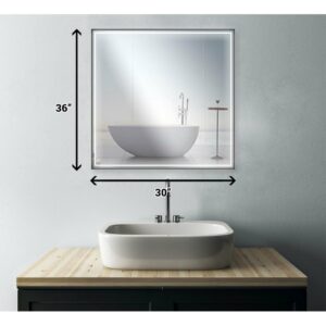 Castello USA DAHLIA3036 Dahlia 30 x 36 Inch LED Bathroom Mirror with Motion