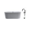 Castello USA CB-03-67 Scarlett 66 1/2 Inch Freestanding Tub with Drainer and Overflow