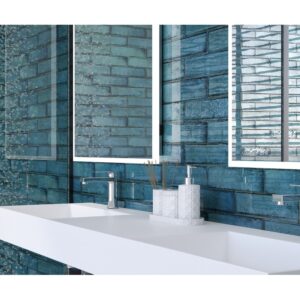 Castello USA CB-ALC-BLU-3X12 Spain 3 x 12 Inch Blue Glossy Ceramic Modern Subway Wall Tile