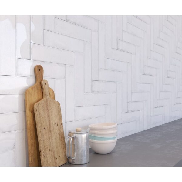 Castello USA CB-ALC-WHT-3X12 Spain 3 x 12 Inch White Glossy Ceramic Modern Subway Wall Tile