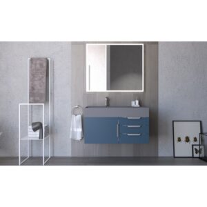 Castello USA CB-AMAZON-36BU-SET Amazon 35 Inch Blue Vanity Set with Top