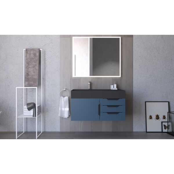 Castello USA CB-AMAZON-36BU-SET Amazon 35 Inch Blue Vanity Set with Top