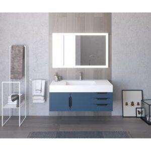 Castello USA CB-AMAZON-48BU-SET Amazon 47 3/4 Inch Blue Vanity Set with Top