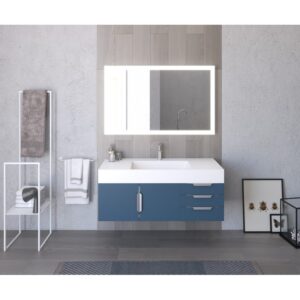 Castello USA CB-AMAZON-48BU-SET Amazon 47 3/4 Inch Blue Vanity Set with Top