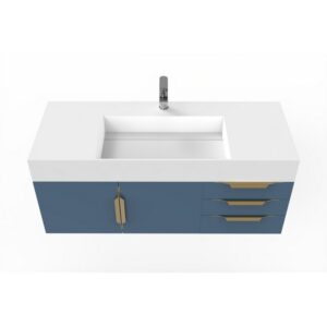 Castello USA CB-AMAZON-48BU-SET Amazon 47 3/4 Inch Blue Vanity Set with Top