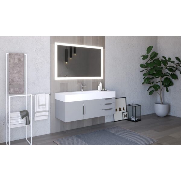 Castello USA CB-AMAZON-48G-SET Amazon 47 3/4 Inch Grey Vanity Set with Top