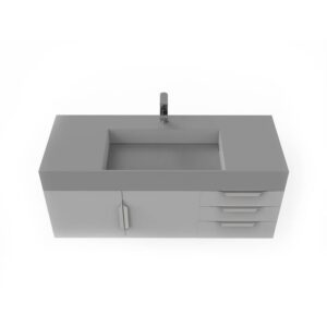 Castello USA CB-AMAZON-48G-SET Amazon 47 3/4 Inch Grey Vanity Set with Top