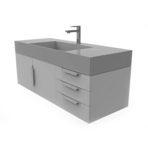 Castello USA CB-AMAZON-48G-SET Amazon 47 3/4 Inch Grey Vanity Set with Top