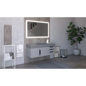 Castello USA CB-AMAZON-48G-SET Amazon 47 3/4 Inch Grey Vanity Set with Top