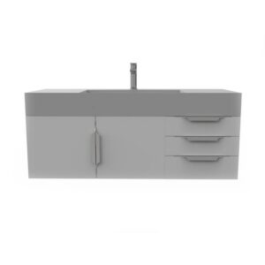 Castello USA CB-AMAZON-48G-SET Amazon 47 3/4 Inch Grey Vanity Set with Top