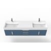 Castello USA CB-AMAZON-72BU-SET Amazon 71 3/4 Inch Blue Vanity Set with Top