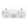 Castello USA CB-AMAZON-72W-SET Amazon 71 3/4 Inch White Vanity Set with Top