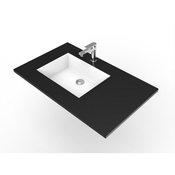 Castello USA CB-GM-2066-36-L Serenity 36 Inch Drop-in Left Vanity Countertop Sink