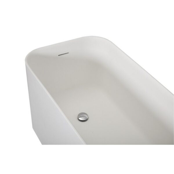 Castello USA CB-GM-8018S Cheyenne 63 Inch Solid Surface Freestanding Bathtub