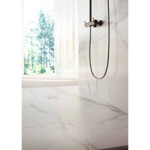 Castello USA CB-MADRID-6030-FCM Madrid 60 x 30 Inch Marble Shower Base - Faux Calacatta Marble