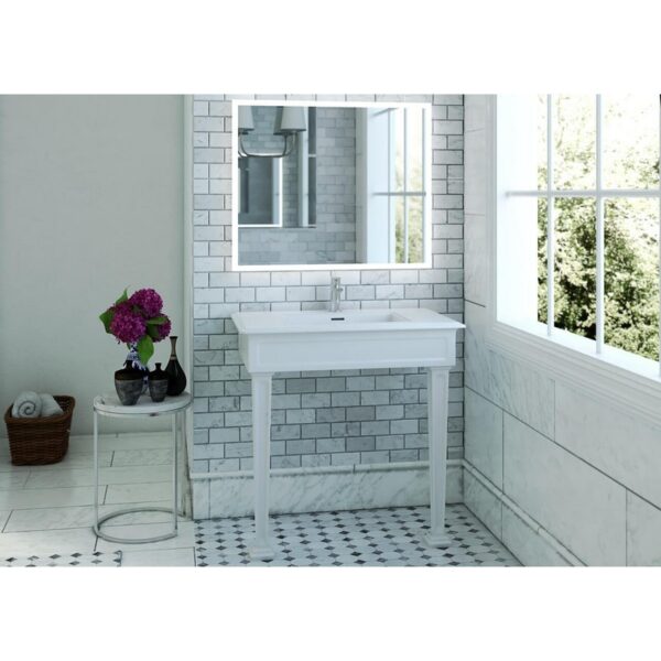 Castello USA CB-ML-900-752-W Parisian 35 1/2 Inch Sink with Designer Legs