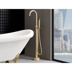 Castello USA CB-NEPTUNE-F Float Neptune 44 7/8 Inch Tub Filler with Shower Attachment