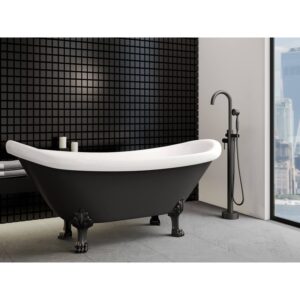 Castello USA CB-NEPTUNE-F Float Neptune 44 7/8 Inch Tub Filler with Shower Attachment