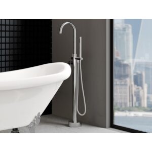 Castello USA CB-NEPTUNE-S Standard Neptune 44 7/8 Inch Tub Filler with Shower Attachment