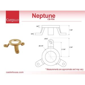 Castello USA CB-NEPTUNE-S Standard Neptune 44 7/8 Inch Tub Filler with Shower Attachment