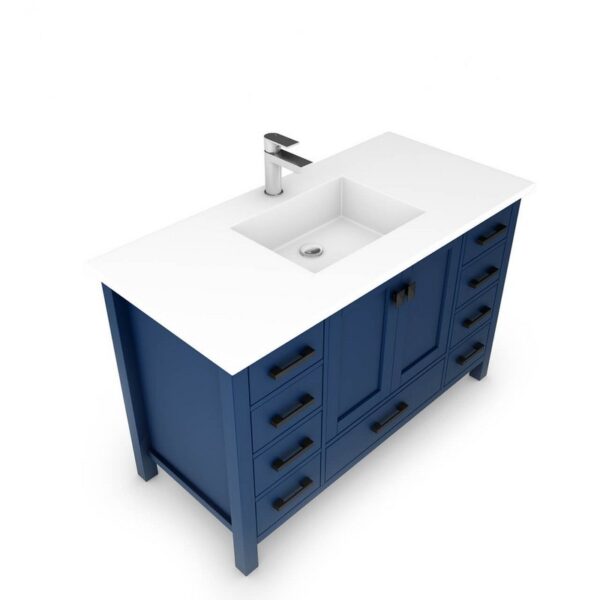 Castello USA CB-YAM-48BU-SET Yamyam 47 Inch Blue Vanity Set with Top